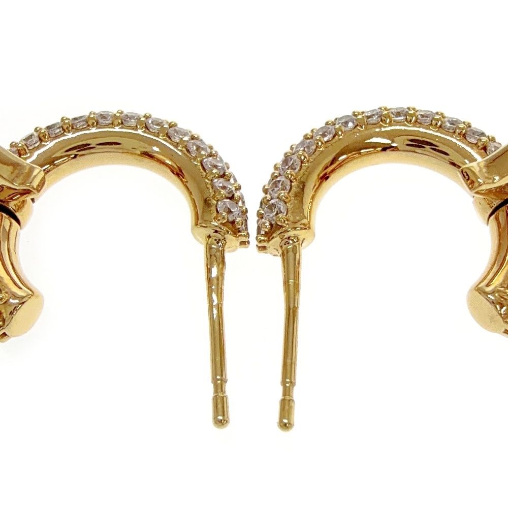 Louis Vuitton Rhinestone Earrings Hoop LV Iconic — view 7