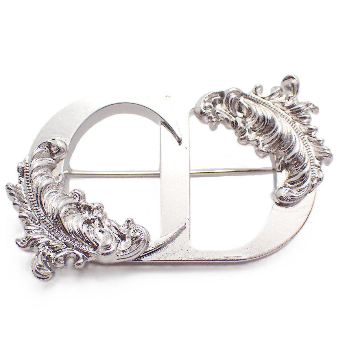Dior Feather CD Brooch Silver