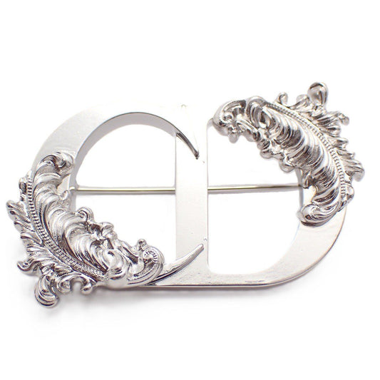 Dior Feather CD Brooch Silver