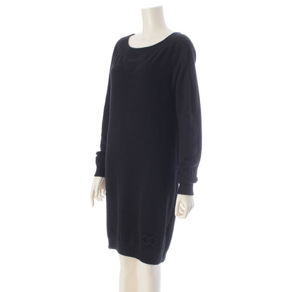 Chanel Cashmere CC Logo Knit Dress Black 38 — view 2
