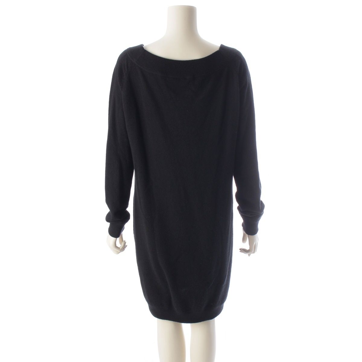 Chanel Cashmere CC Logo Knit Dress Black 38 — view 4