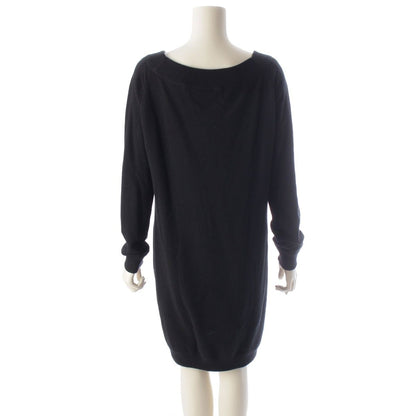 Chanel Cashmere CC Logo Knit Dress Black 38 — view 4