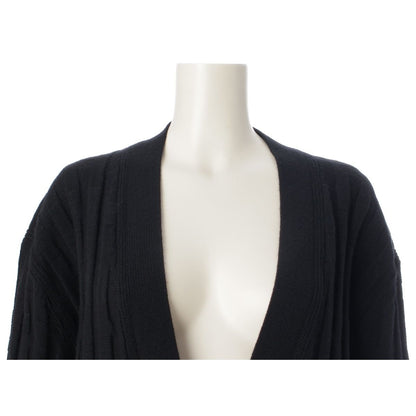 Hermes Voyage Wool Sellier Buttons Long Cardigan Knit Top Black 36 — view 5