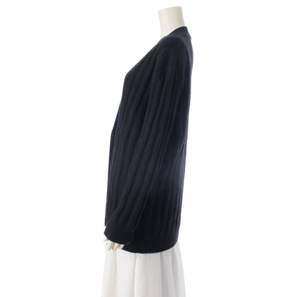 Hermes Voyage Wool Sellier Buttons Long Cardigan Knit Top Black 36 — view 3