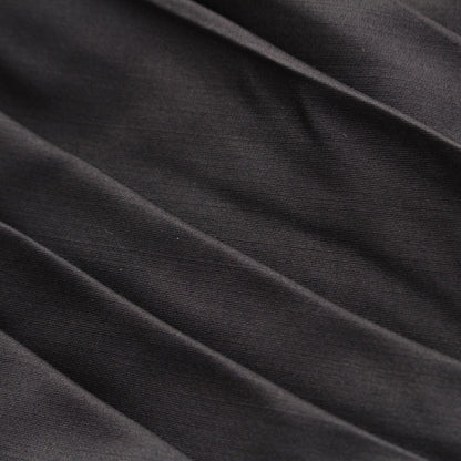 Prada Wool Silk Gathered Boat Neck Sleeveless Dress Black 38 — view 8