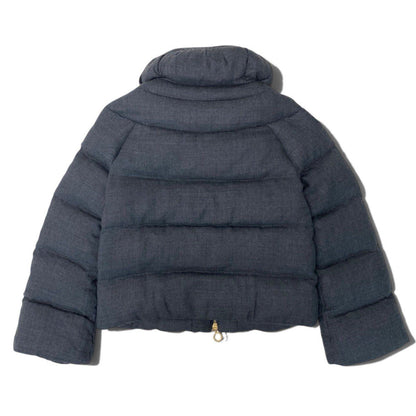 Moncler Down Jacket Briancon Short Length Gray Wool 00 — view 3