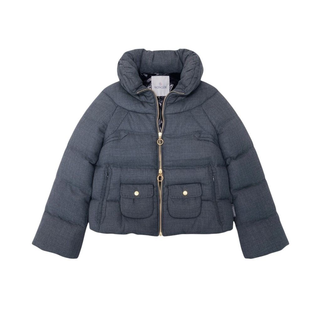 Moncler Down Jacket Briancon Short Length Gray Wool 00