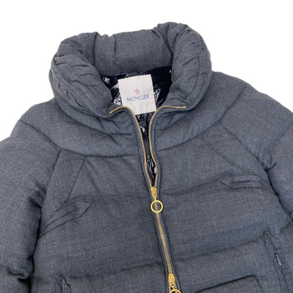 Moncler Down Jacket Briancon Short Length Gray Wool 00 — view 4