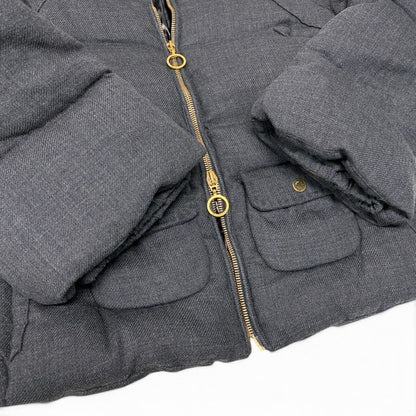 Moncler Down Jacket Briancon Short Length Gray Wool 00 — view 5