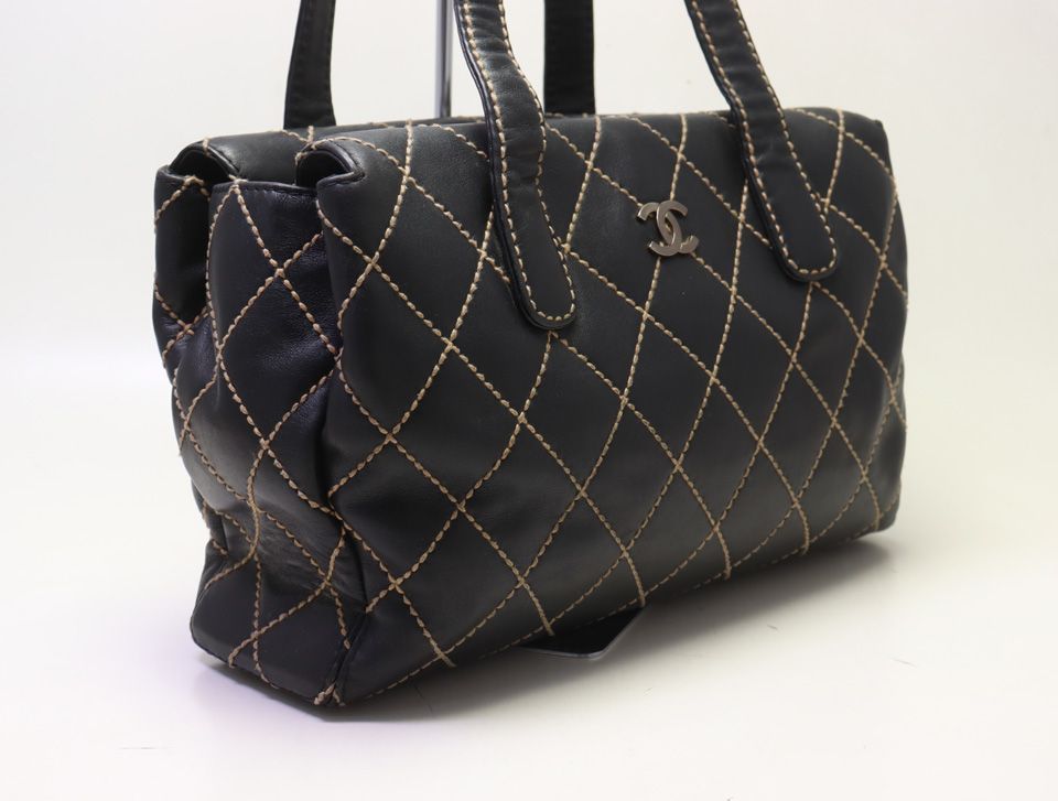 Chanel Wild Stitch Lambskin Tote Bag — view 4