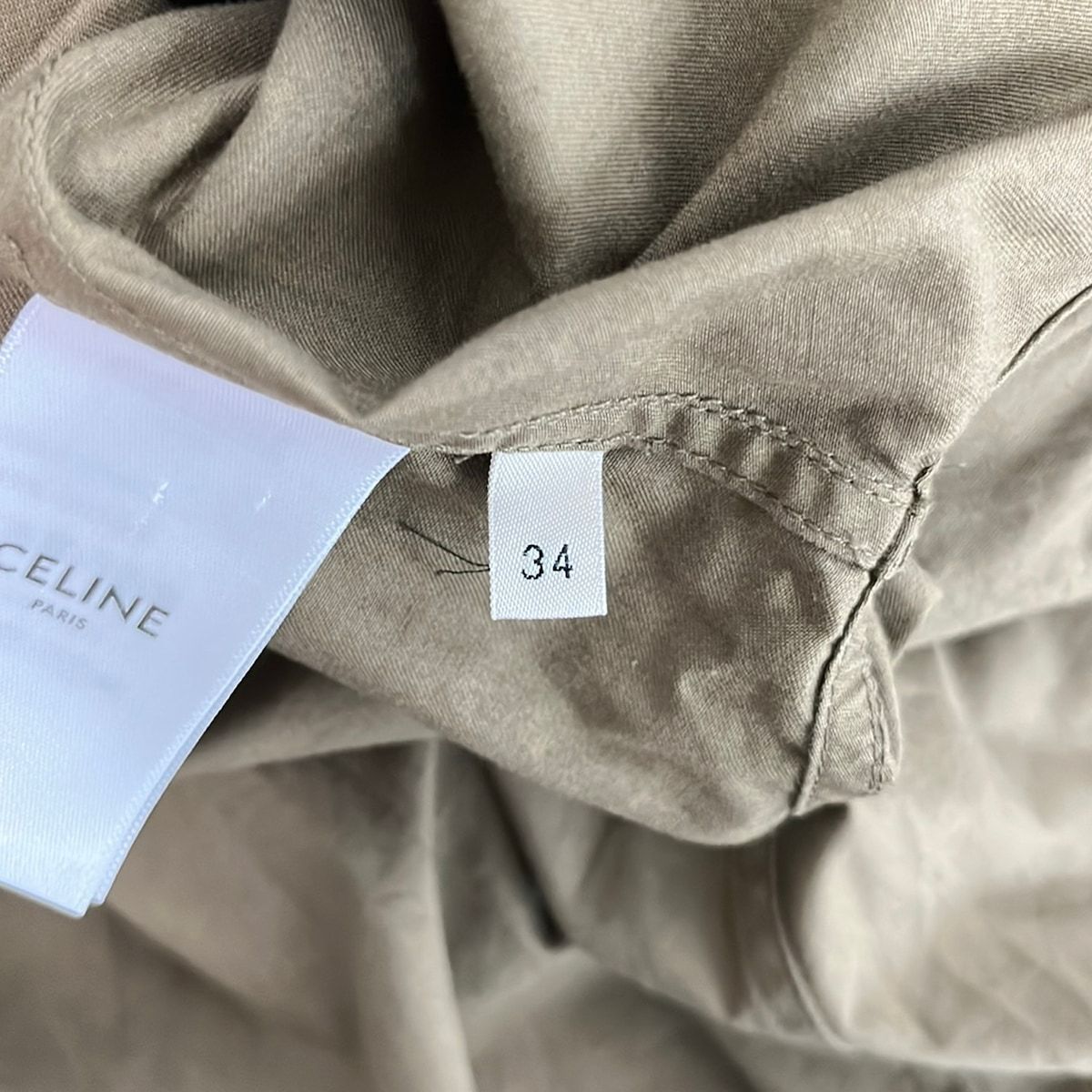 Celine Dress S Khaki Shirt 34 — view 5