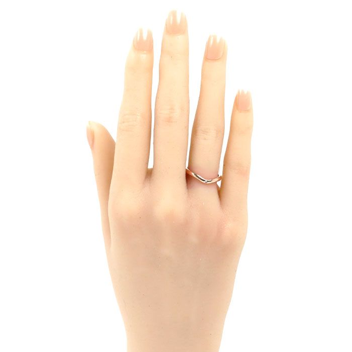 Tiffany & Co 18k Pink Gold Curved Band Diamond Ring — view 7