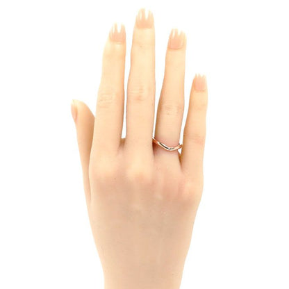 Tiffany & Co 18k Pink Gold Curved Band Diamond Ring — view 7