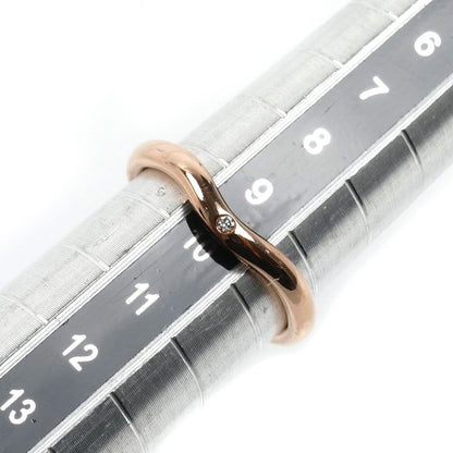 Tiffany & Co 18k Pink Gold Curved Band Diamond Ring — view 6