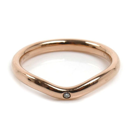 Tiffany & Co 18k Pink Gold Curved Band Diamond Ring — view 3