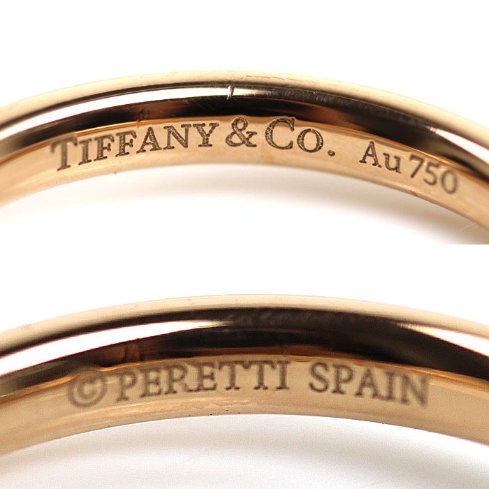 Tiffany & Co 18k Pink Gold Curved Band Diamond Ring — view 5
