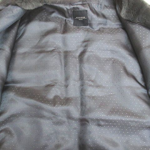 Max Mara Weekend Line Rabbit Fur Jacket Half Sleeve Fur Vest Gray Zip 36 — view 7