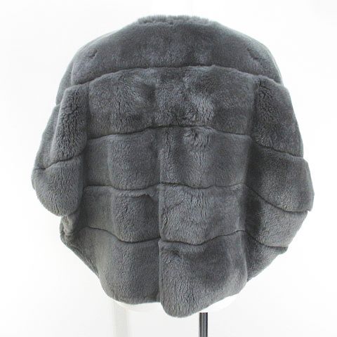 Max Mara Weekend Line Rabbit Fur Jacket Half Sleeve Fur Vest Gray Zip 36 — view 2