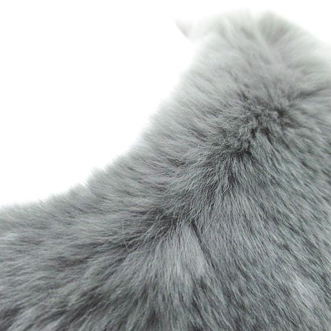Max Mara Weekend Line Rabbit Fur Jacket Half Sleeve Fur Vest Gray Zip 36 — view 6