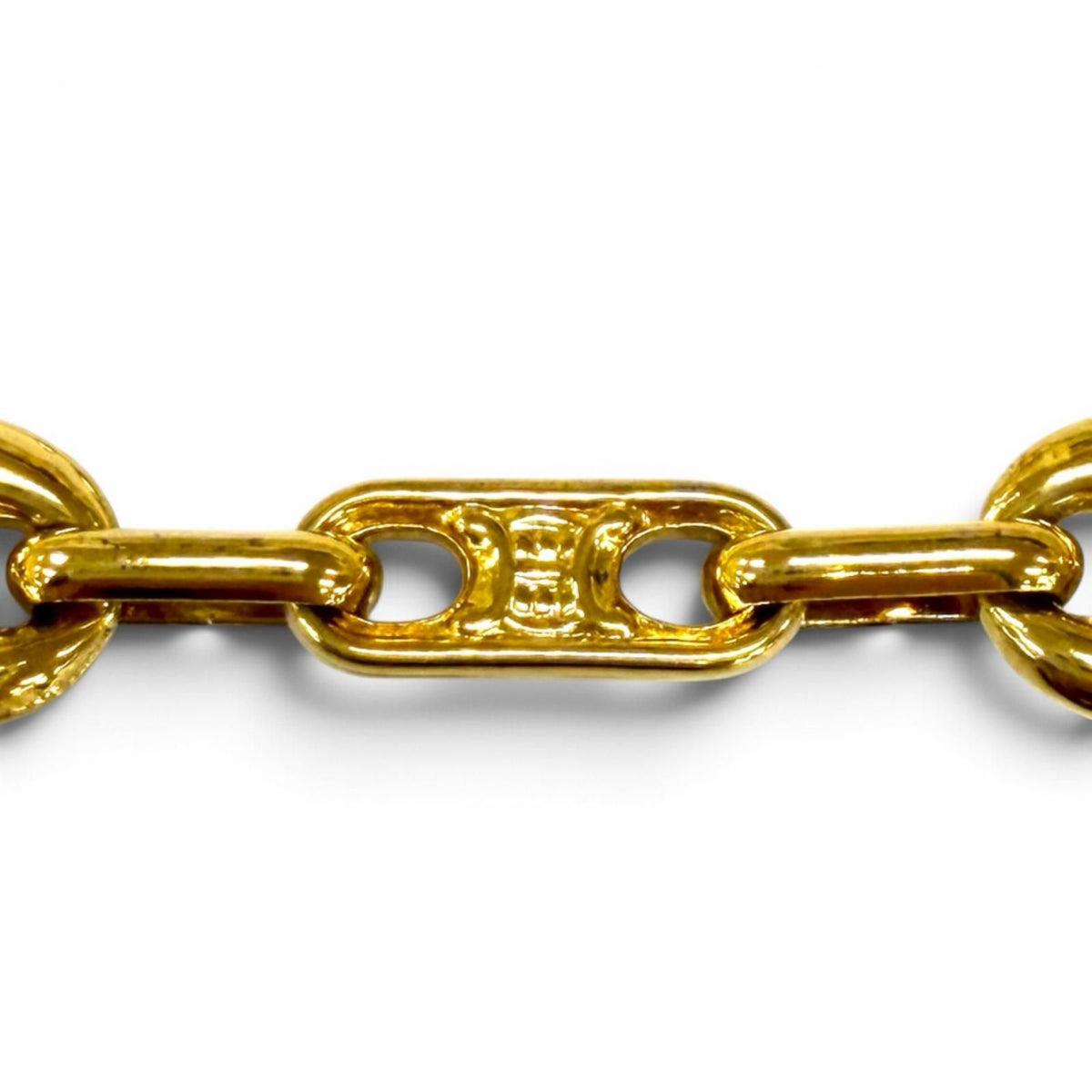 Celine Vintage Triomphe Gold Chain Necklace — view 6