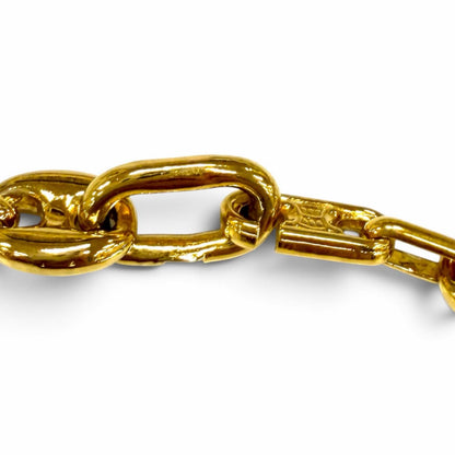 Celine Vintage Triomphe Gold Chain Necklace — view 5