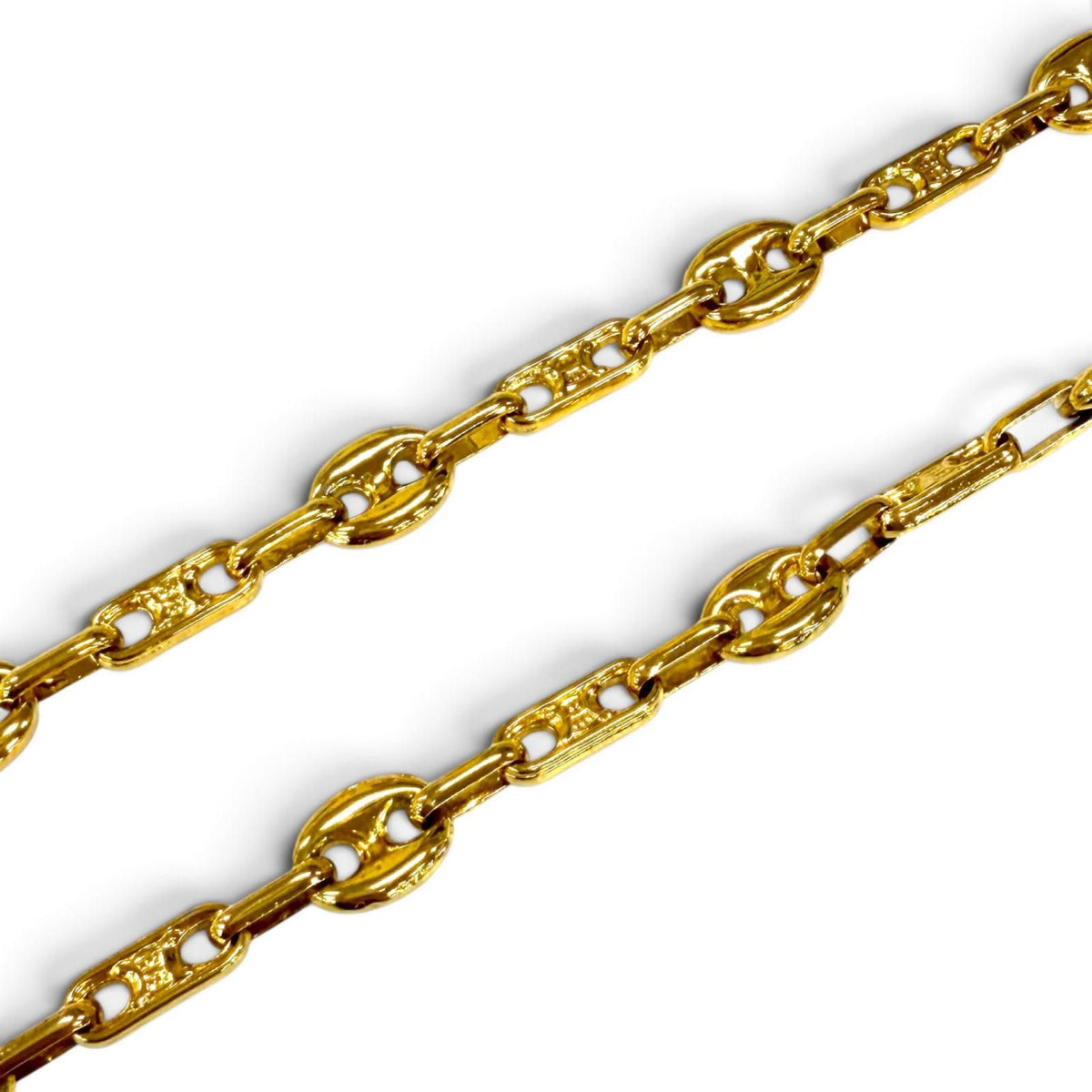 Celine Vintage Triomphe Gold Chain Necklace — view 4