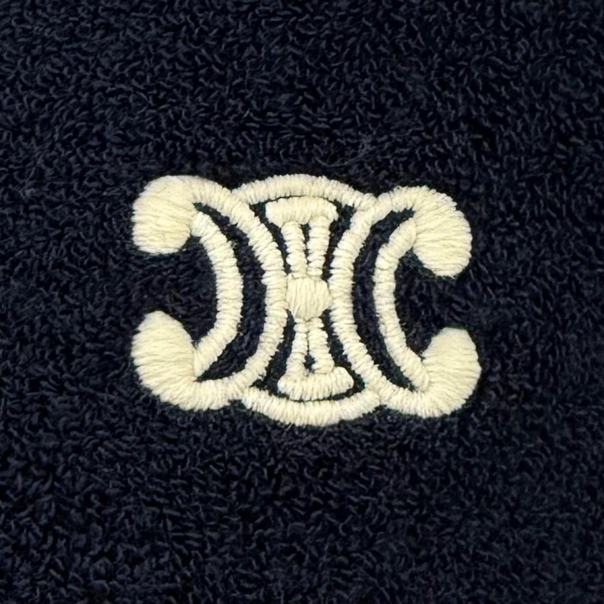 Celine Triomphe Embroidery Short Sleeve Mini Polo Dress Navy XS — view 5
