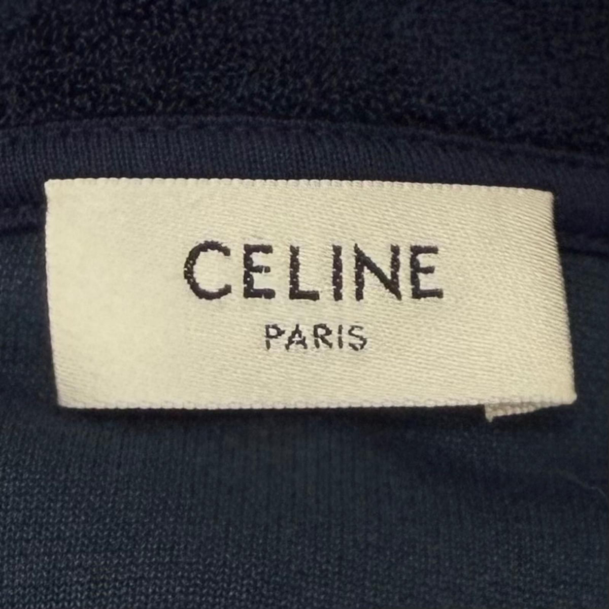 Celine Triomphe Embroidery Short Sleeve Mini Polo Dress Navy XS — view 7