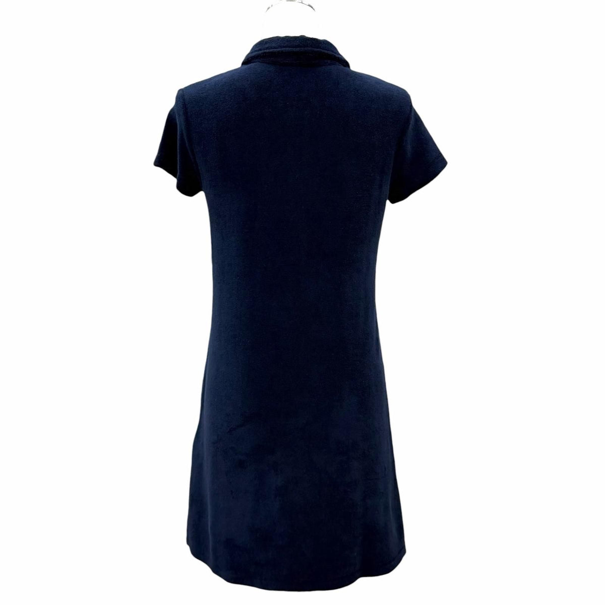 Celine Triomphe Embroidery Short Sleeve Mini Polo Dress Navy XS — view 4