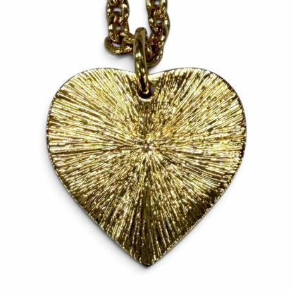 Chanel CC Logo Heart Pendant Gold Black — view 4