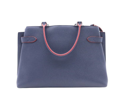 Louis Vuitton Lockme Day Marine Rouge Leather 2-Way Shoulder Bag Turnlock Silver — view 2
