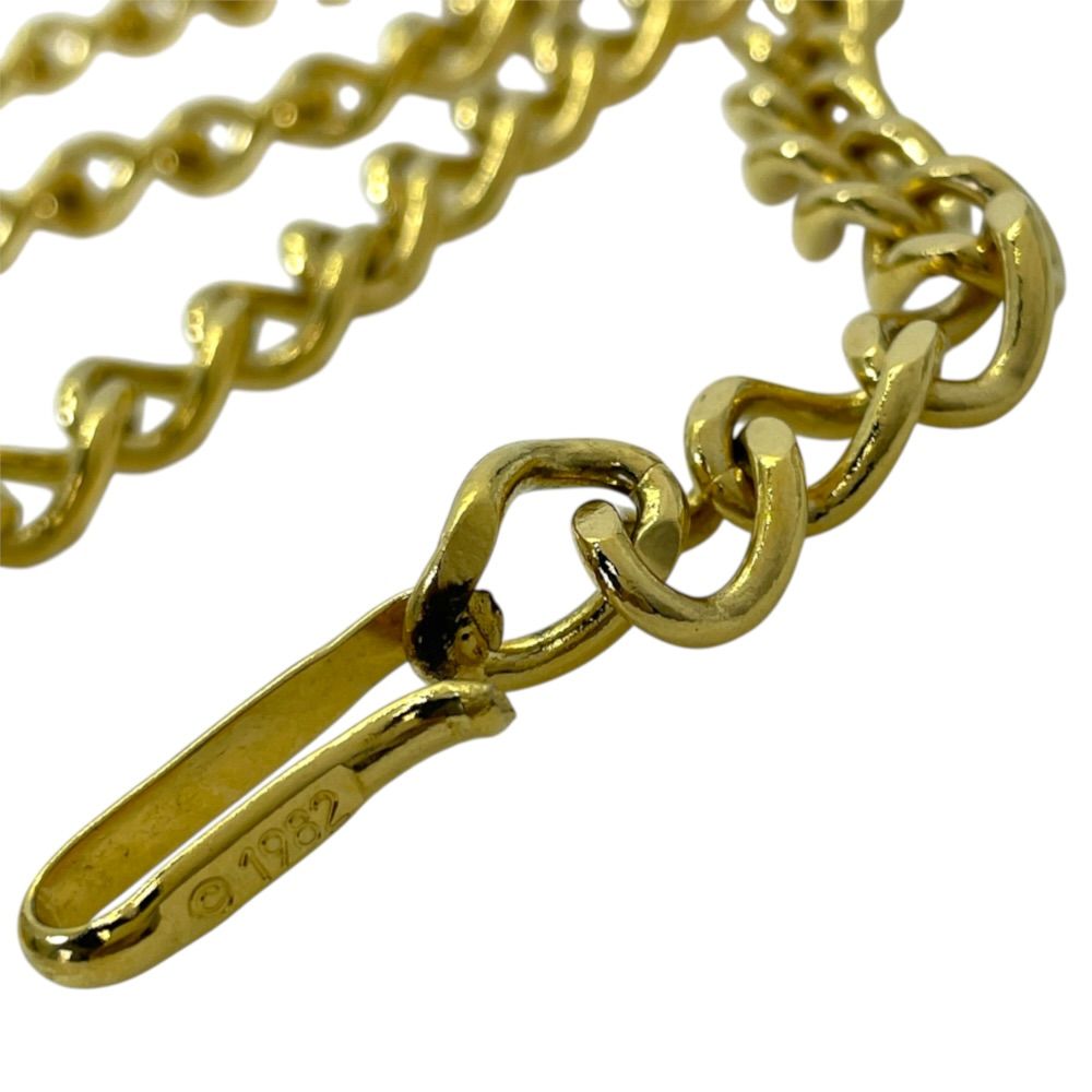 Chanel CC Logo Chain Belt Necklace Vintage Medal Gold Plated — view 5