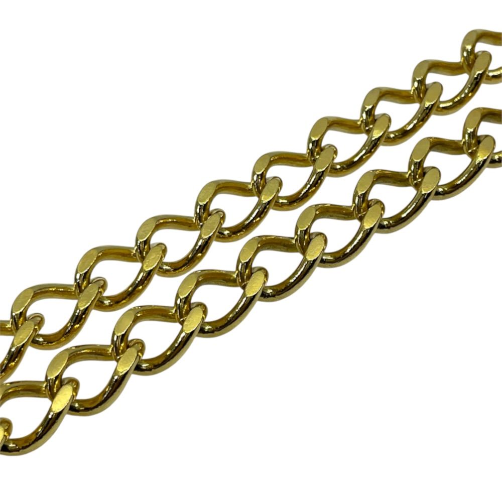 Chanel CC Logo Chain Belt Necklace Vintage Medal Gold Plated — view 7