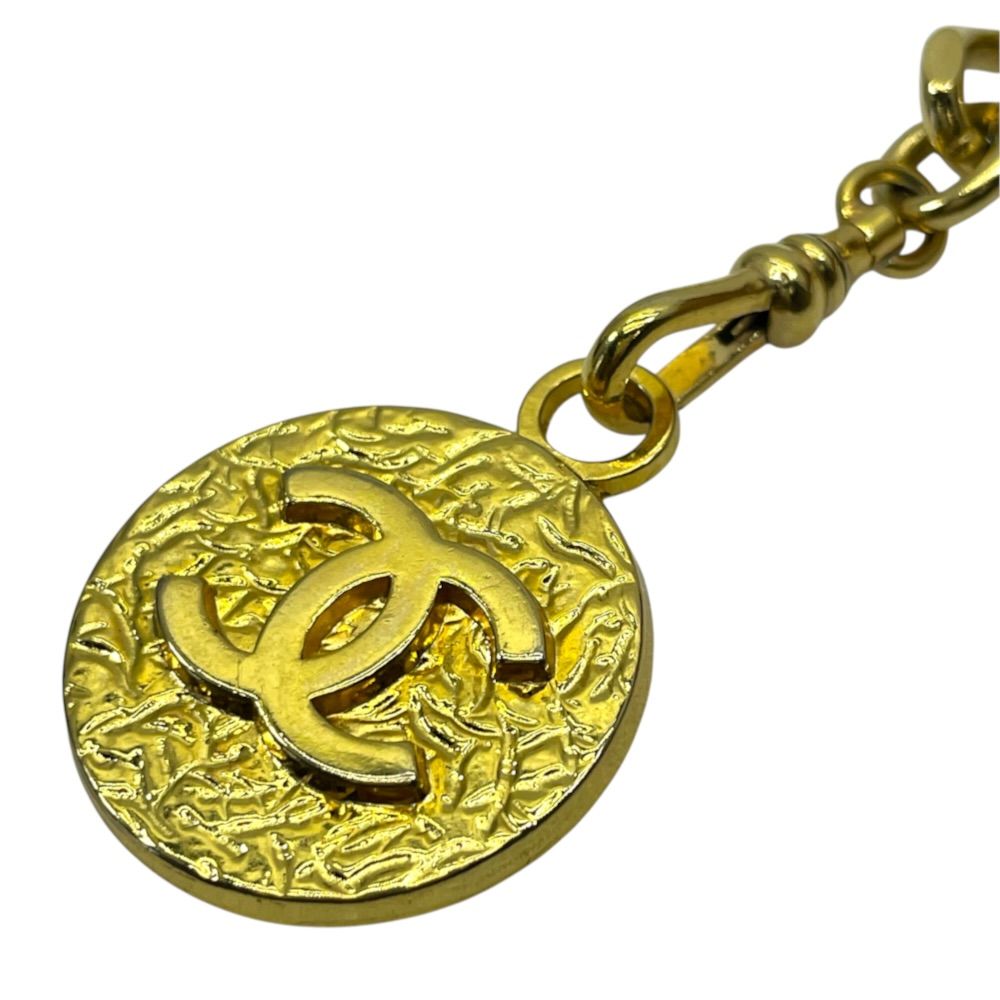 Chanel CC Logo Chain Belt Necklace Vintage Medal Gold Plated — view 2