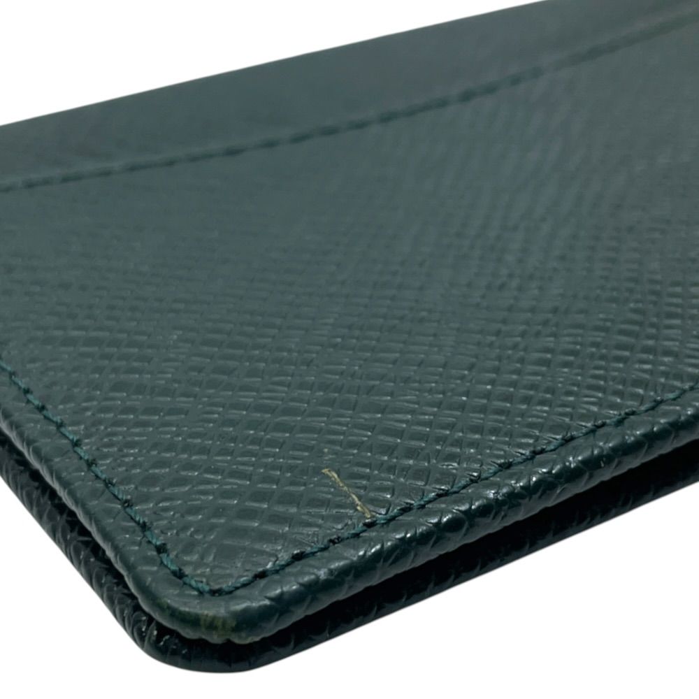 Louis Vuitton Card Case Business Taiga Pocket Organizer Leather Dark Green — view 3