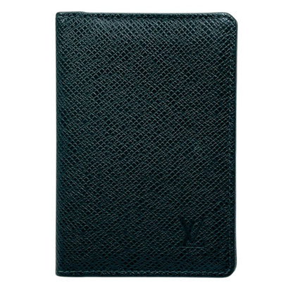 Louis Vuitton Card Case Business Taiga Pocket Organizer Leather Dark Green