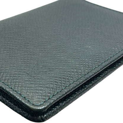 Louis Vuitton Card Case Business Taiga Pocket Organizer Leather Dark Green — view 4