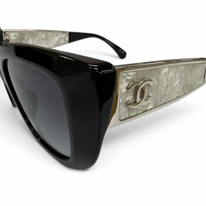 Chanel 26C Butterfly Shape Sunglasses CC Logo Black Demo Lens Eyewear — view 7