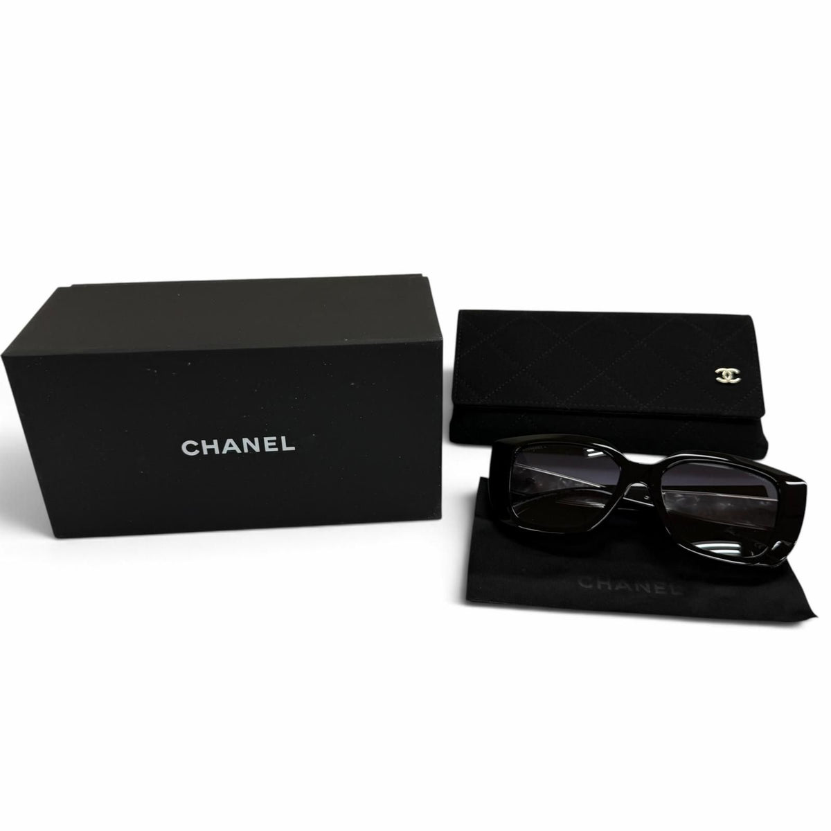 Chanel 26C Butterfly Shape Sunglasses CC Logo Black Demo Lens Eyewear — view 2