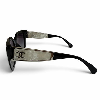 Chanel 26C Butterfly Shape Sunglasses CC Logo Black Demo Lens Eyewear — view 4