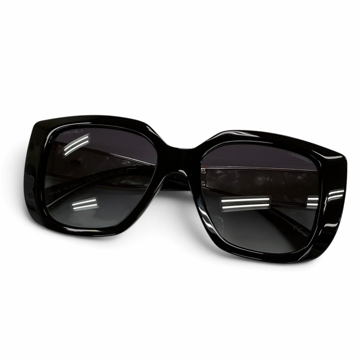 Chanel 26C Butterfly Shape Sunglasses CC Logo Black Demo Lens Eyewear