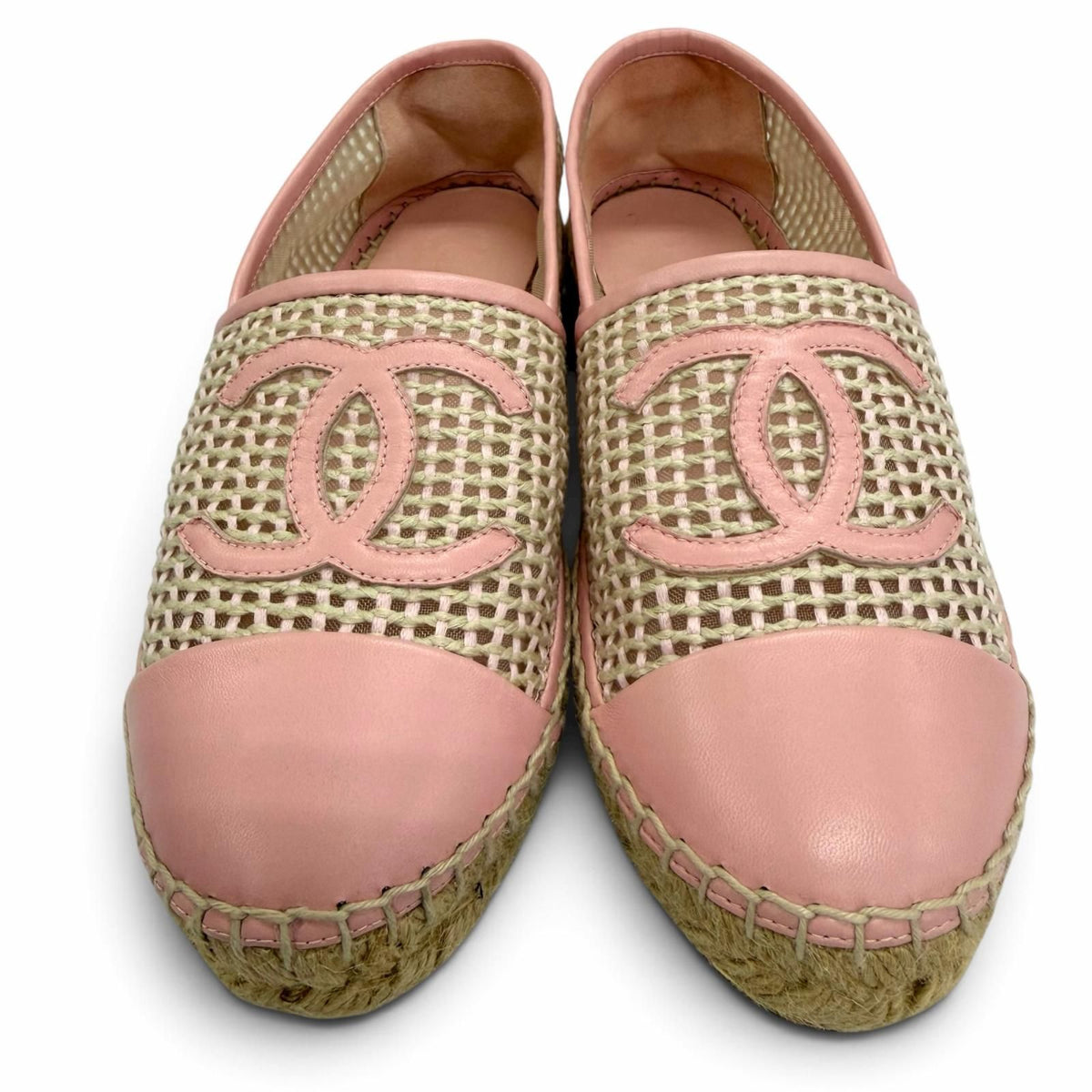 Chanel 21P Leather CC Logo Espadrilles Slip-on Pink — view 3