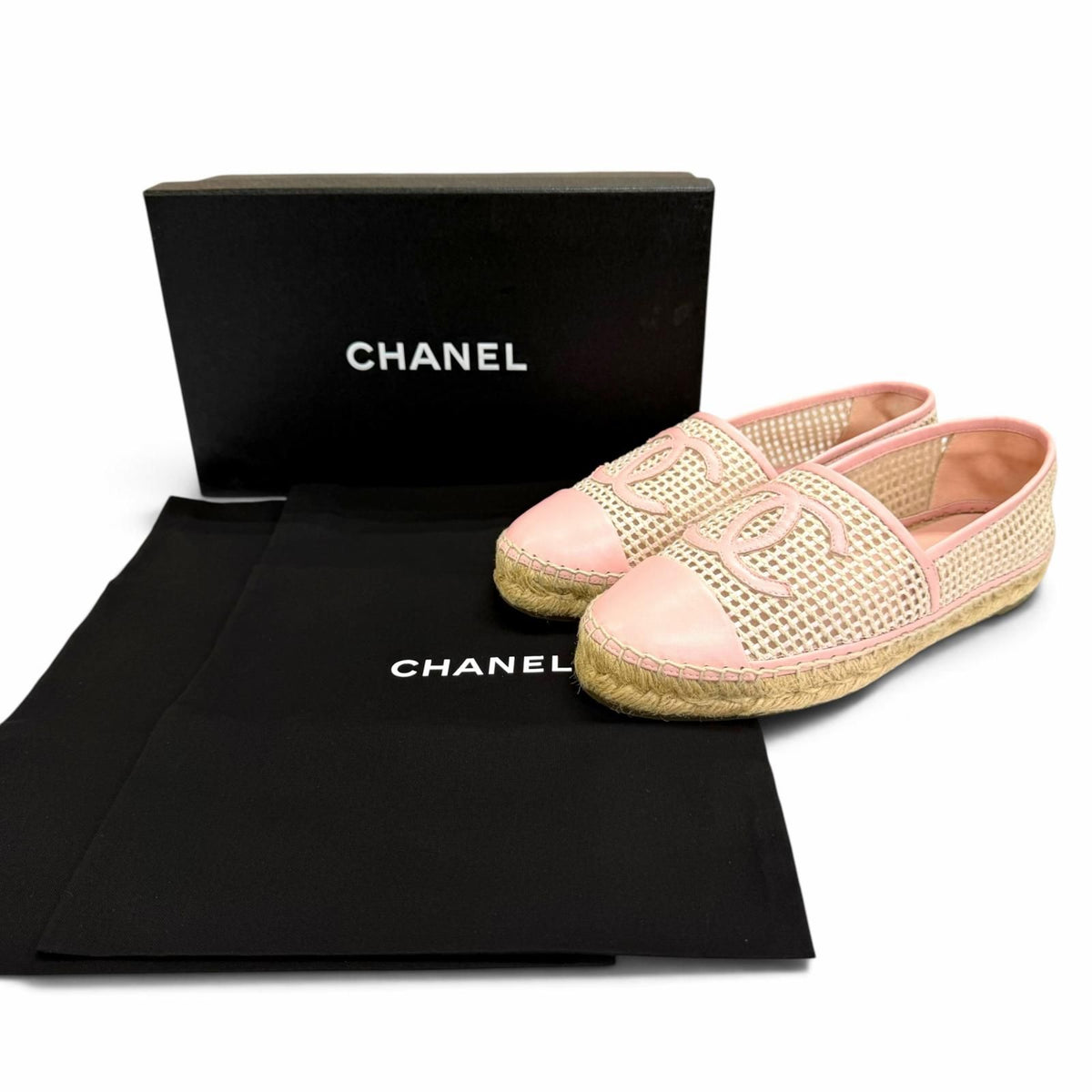 Chanel 21P Leather CC Logo Espadrilles Slip-on Pink — view 2