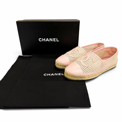 Chanel 21P Leather CC Logo Espadrilles Slip-on Pink — view 2