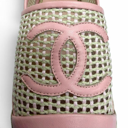 Chanel 21P Leather CC Logo Espadrilles Slip-on Pink — view 8