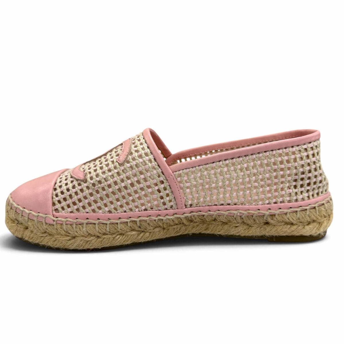 Chanel 21P Leather CC Logo Espadrilles Slip-on Pink — view 6
