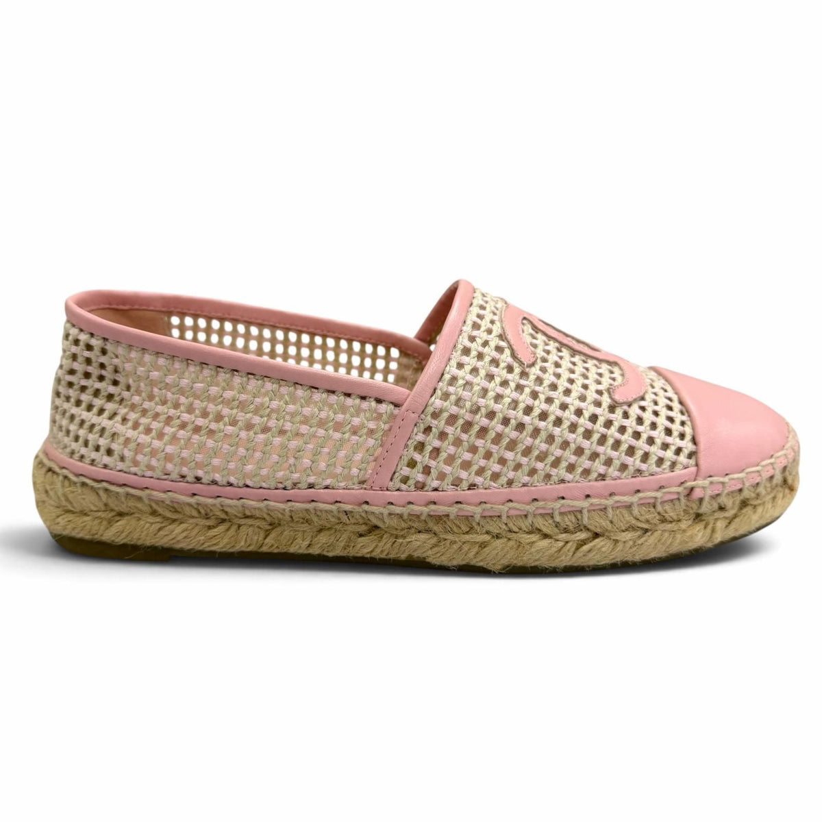 Chanel 21P Leather CC Logo Espadrilles Slip-on Pink — view 7