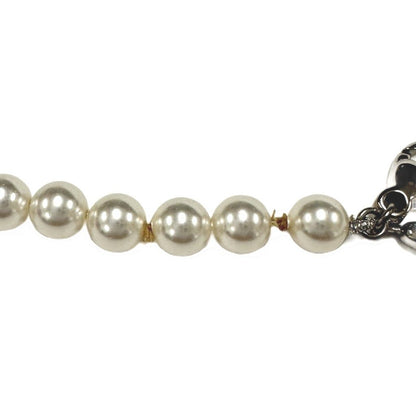 Louis Vuitton Necklace Pearl Fusion Monogram Flower LV Pendant Silver — view 4