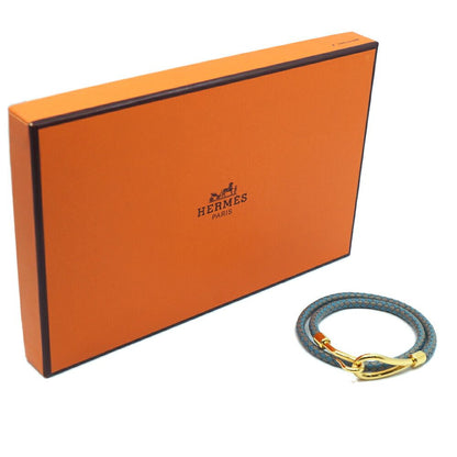 Hermes Choker Bracelet Blue Double Gray Gold — view 8
