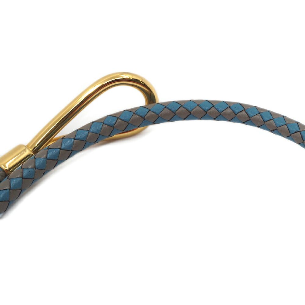 Hermes Choker Bracelet Blue Double Gray Gold — view 7